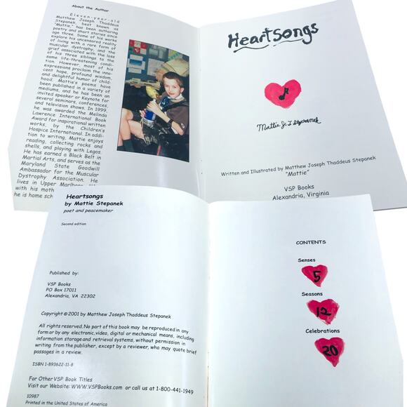 Heartsongs by Mattie J.T. Stepanek 2001 VSP Books - Picture 5 of 10
